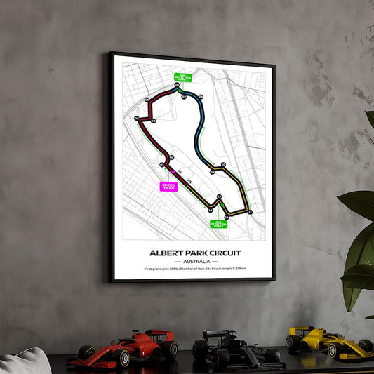 Uokvireni Albert Park F1 Poster:  (50x70cm)