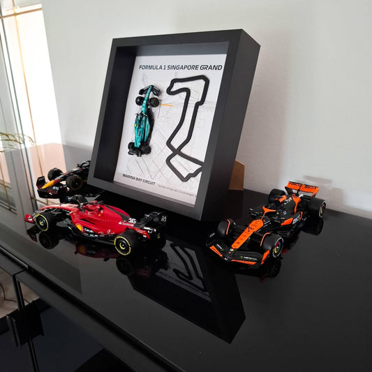 F1 Singapore okvir: Marina Bay staza, Pleksiglas 3D staza s Formula 1 modelom