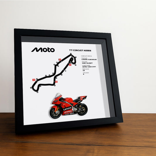 TT Circuit Assen 3D Framedmoto Art: Netherlands