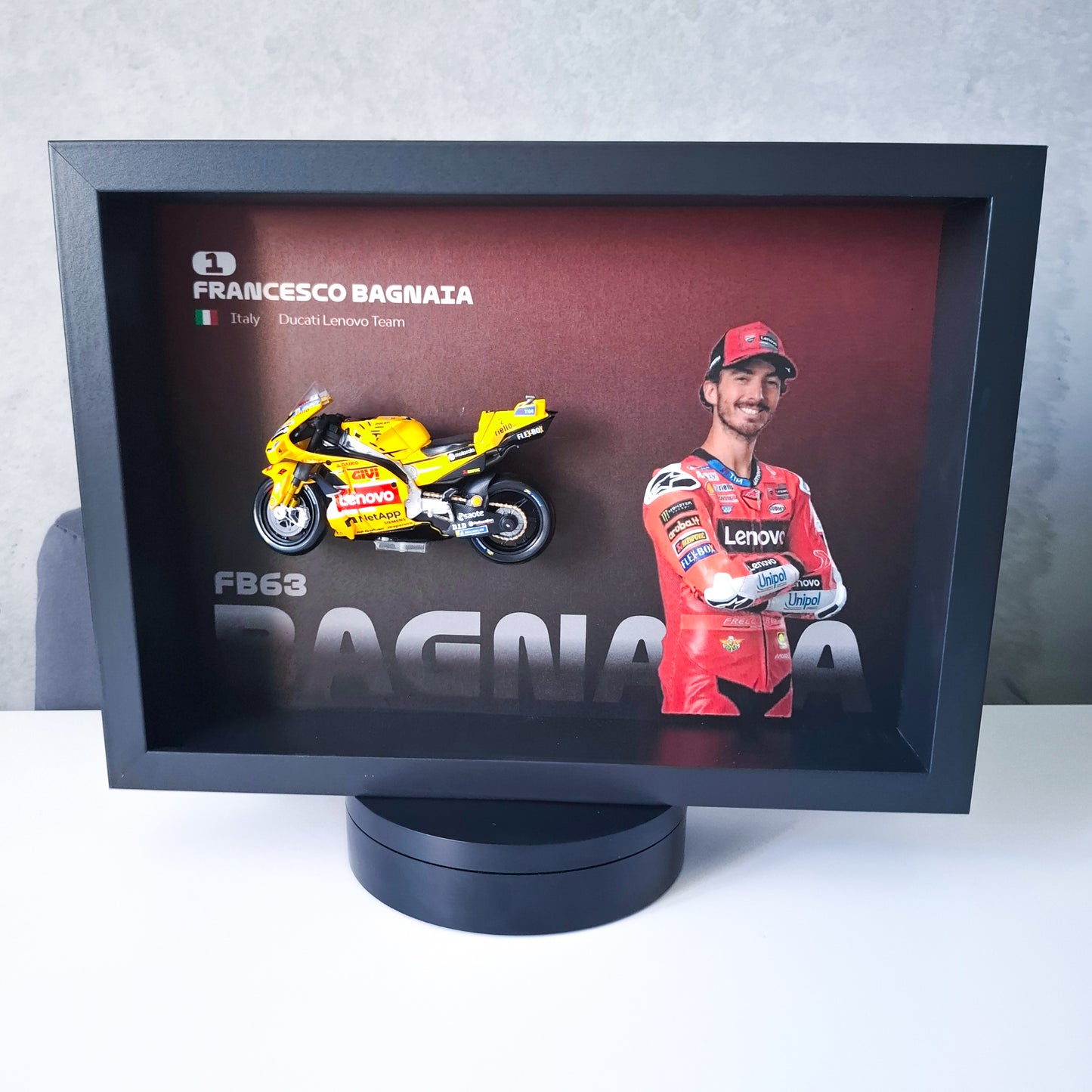 Francesco Bagnaia #1 Moto GP 3D okvir