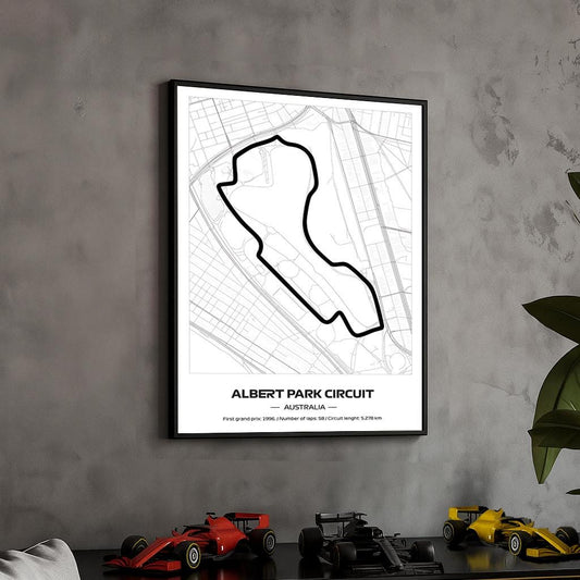 Uokvireni Albert Park F1 Poster (50x70cm)