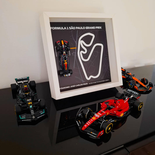 F1 Sao Paulo - Jose Carlos okvir: pleksiglas 3D staza s Formula 1 modelom