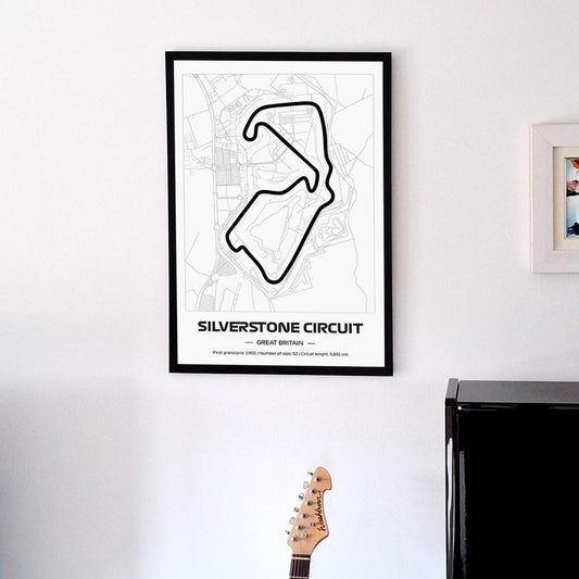 Uokvireni Silverstone F1 Poster (50x70cm)