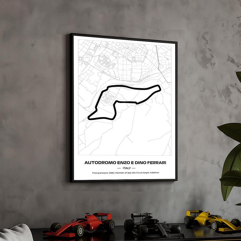 Uokvireni Emilia Romagna F1 Poster (50x70cm)