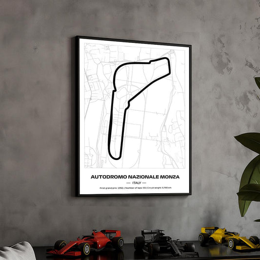 Uokvireni Monza F1 Poster (50x70cm)