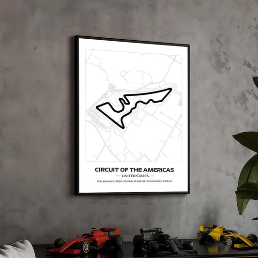 Uokvireni F1 Austin Poster (50x70cm)