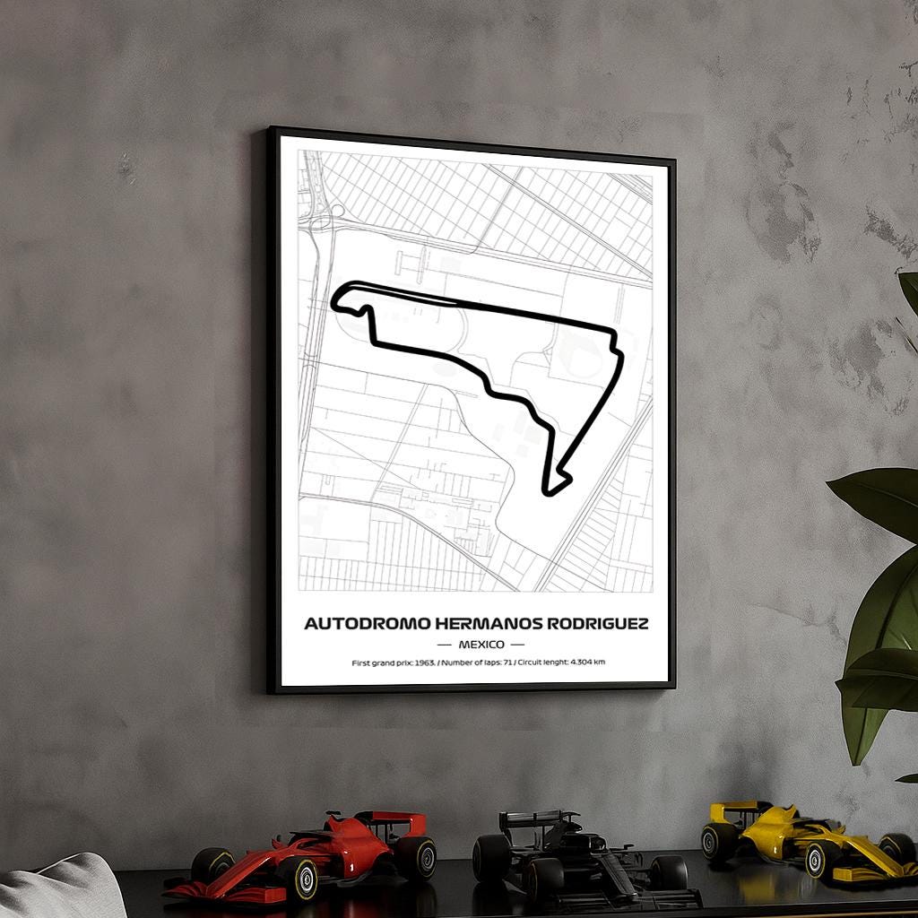 Uokvireni F1 Hermanos Rodriguez Poster (50x70cm)