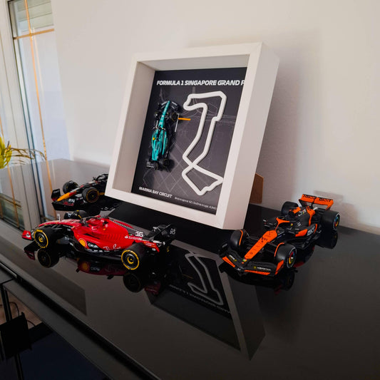 F1 Singapore - Marina Bay okvir: pleksiglas 3D staza s Formula 1 modelom