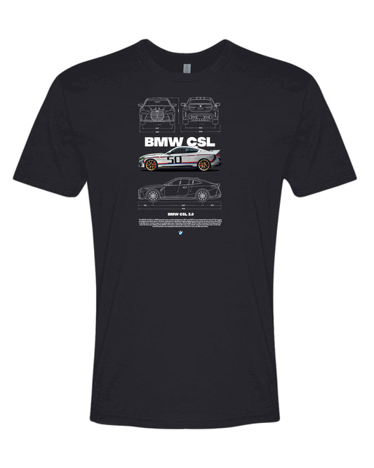 Bmw Csl 4 T-shirt (Various Colors and Sizes)