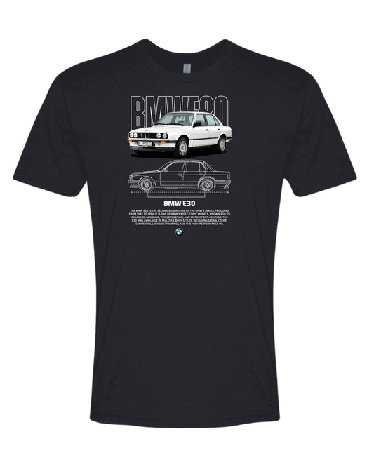 Bmw E30 T-shirt (Various Colors and Sizes)