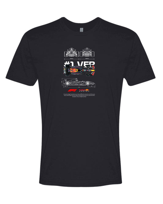 F1 Red Bull Car Template T-shirt (Various Colors and Sizes)