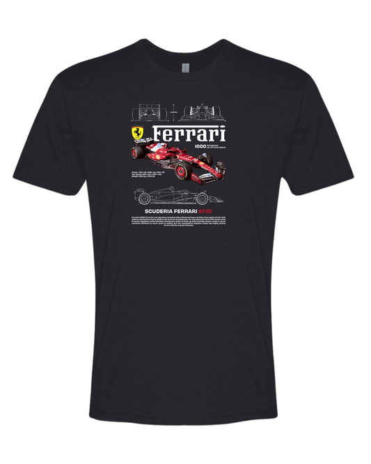 Ferrari Sf25 White T-shirt (Various Colors and Sizes)