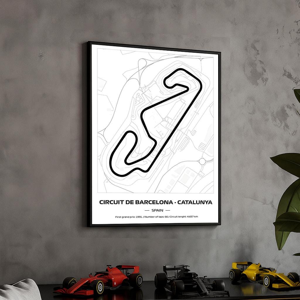 Uokvireni F1 Catalunya Poster (50x70cm)
