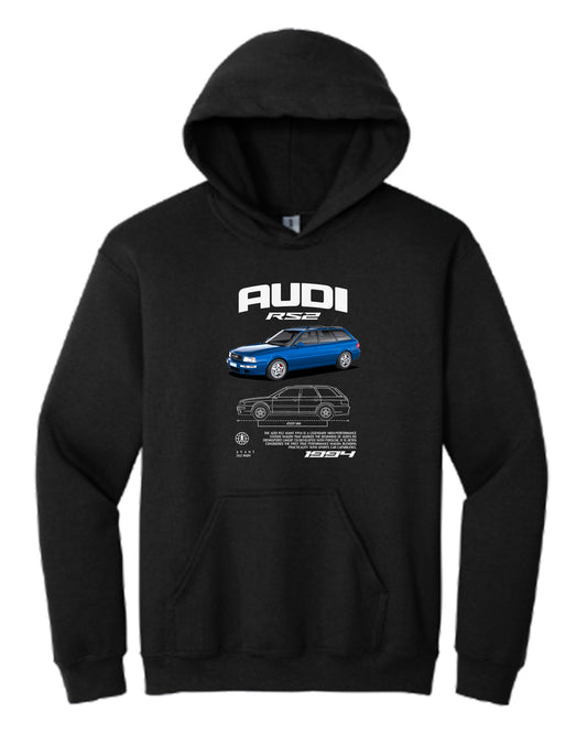 Audi Rs2 1994 Hoodie (Various Colors and Sizes)