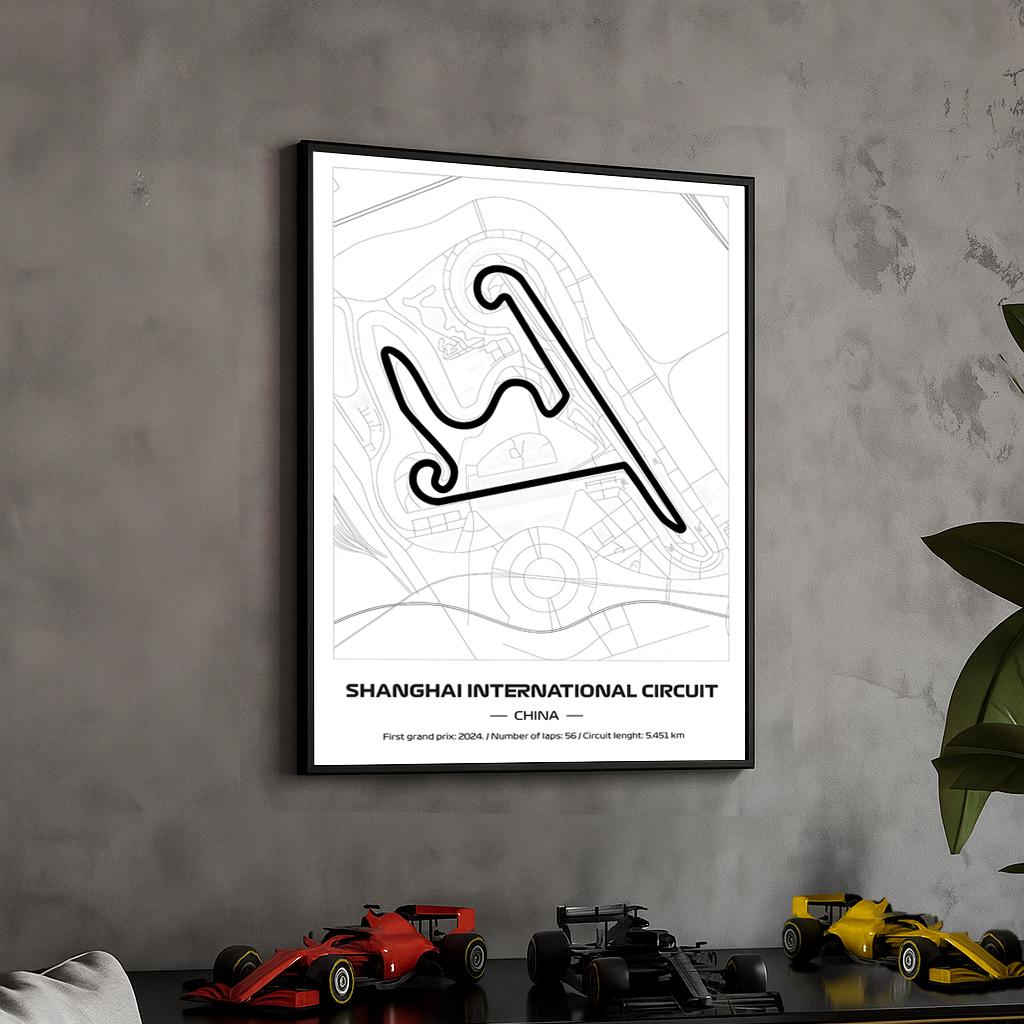 Uokvireni Shanghai F1 Poster (50x70cm)
