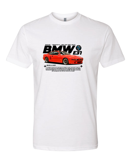 Bmw 8 E31 T-shirt (Various Colors and Sizes)