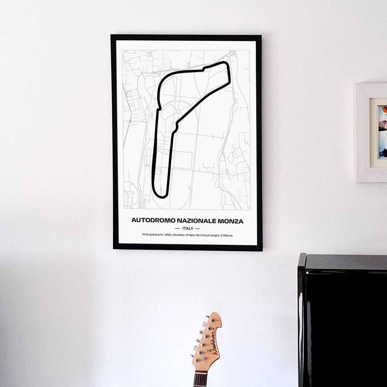 Uokvireni Monza F1 Poster (50x70cm)