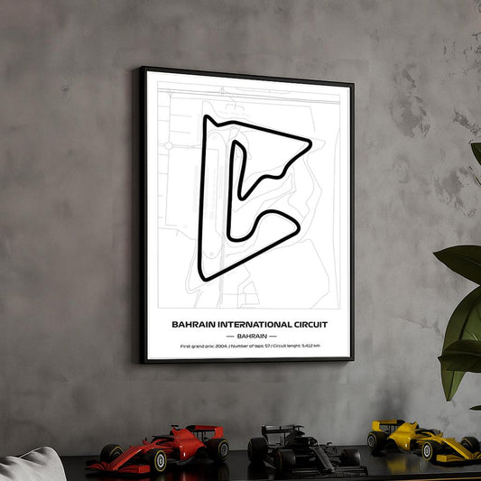 Uokvireni Bahrain Formula 1 Poster (50x70cm)