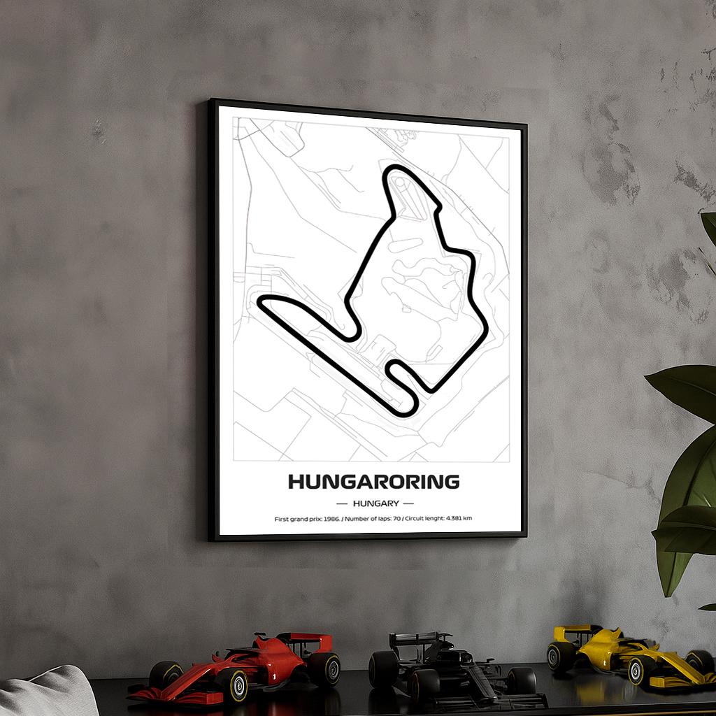 Uokvireni Hungaroring F1 Poster (50x70cm)