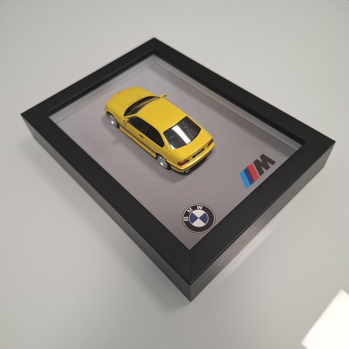 BMW M3 E36 Car Model Mounted on a Display Frame - Wall Art Gift