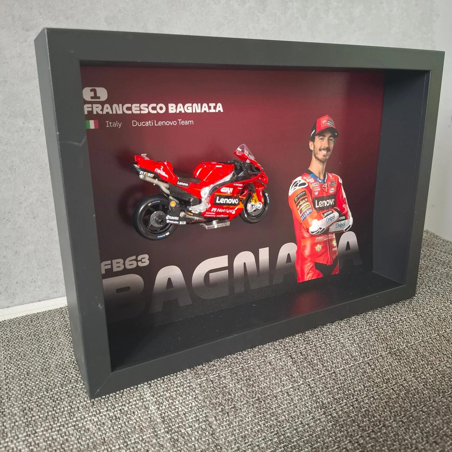 Francesco Bagnaia moto 3D okvir