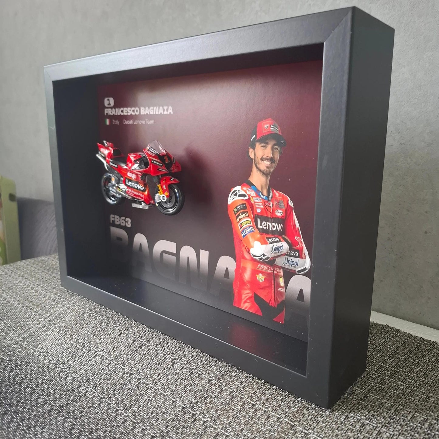 Francesco Bagnaia moto 3D okvir