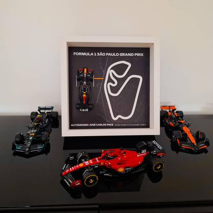 F1 Sao Paulo - Jose Carlos okvir: pleksiglas 3D staza s Formula 1 modelom
