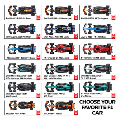 F1 Miami okvir: pleksiglas 3D staza s Formula 1 modelom