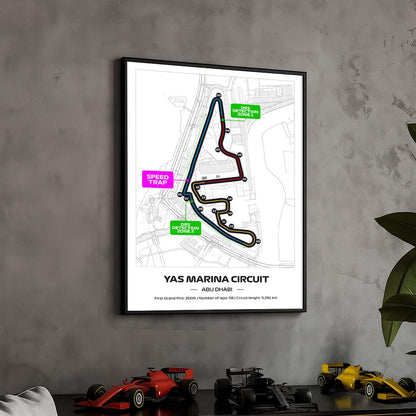 Uokvireni Yas Marina F1 Poster (50x70cm)