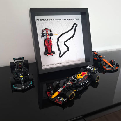 F1 Gran Premio Del Made In Italy okvir: 3D pleksiglas staza s Formula 1 modelom