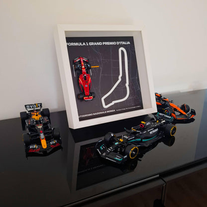 F1 Monza - D'Italia okvir: pleksiglas 3D staza s Formula 1 modelom