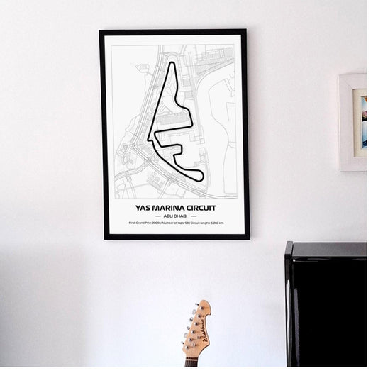 Uokvireni Yas Marina F1 Poster (50x70cm)