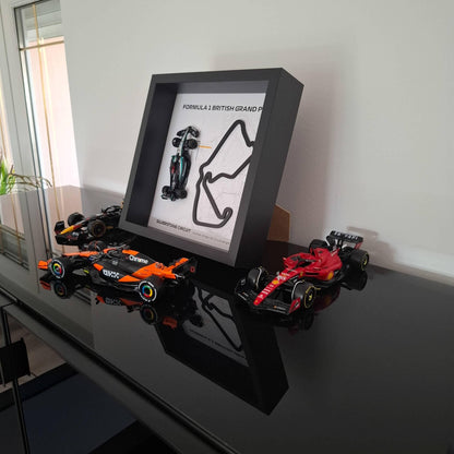 F1 Silverstone British okvir: pleksiglas 3D staza s Formula 1 modelom