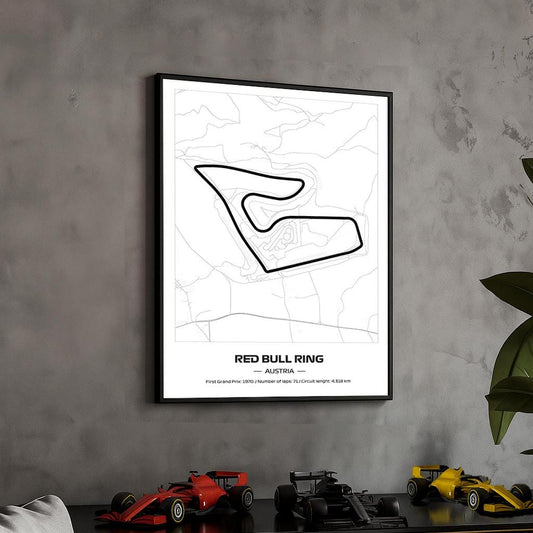 Uokvireni Red Bull Ring F1 Poster (50x70cm)