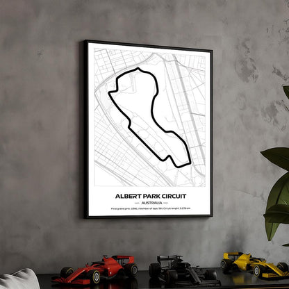 Uokvireni Albert Park F1 Poster (50x70cm)