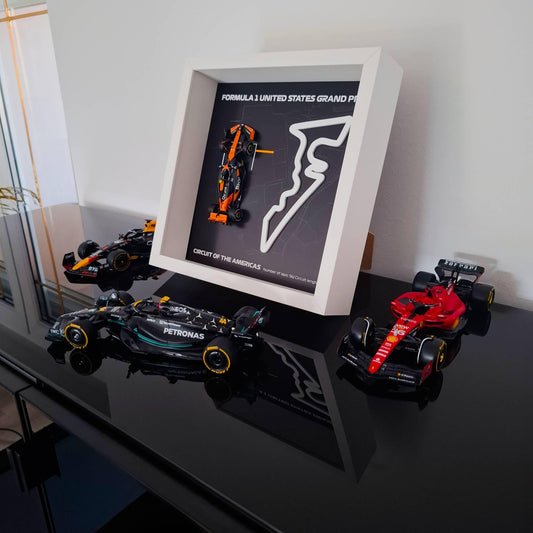 F1 United States (US) - Amerikas okvir: pleksiglas 3D staza s Formula 1 modelom