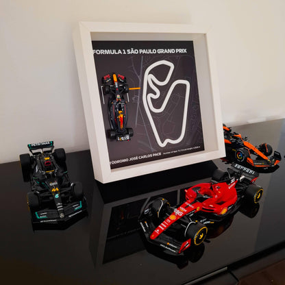 F1 Sao Paulo - Jose Carlos okvir: pleksiglas 3D staza s Formula 1 modelom