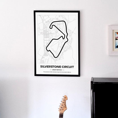 Uokvireni Silverstone F1 Poster (50x70cm)