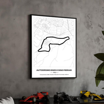 Uokvireni Emilia Romagna F1 Poster (50x70cm)