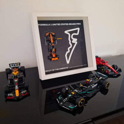 F1 United States (US) - Amerikas okvir: pleksiglas 3D staza s Formula 1 modelom