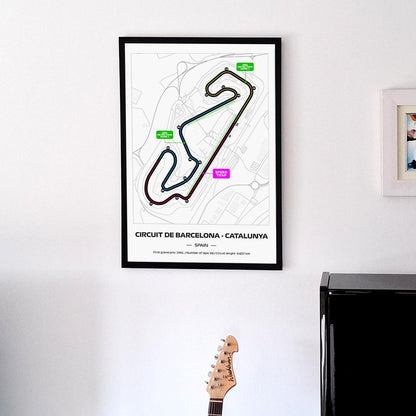 Uokvireni F1 Catalunya Poster (50x70cm)