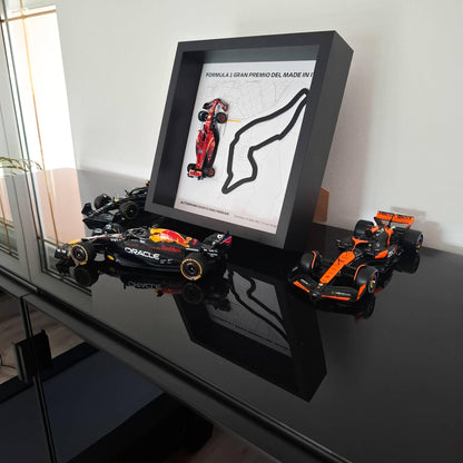 F1 Gran Premio Del Made In Italy okvir: 3D pleksiglas staza s Formula 1 modelom