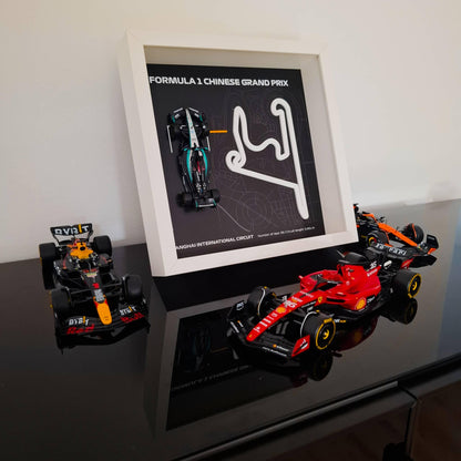 F1 Shanghai - Chinese okvir: pleksiglas 3D staza s Formula 1 modelom