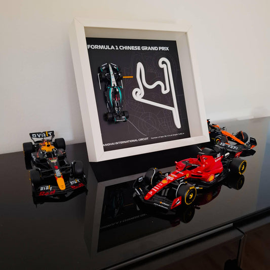 F1 Shanghai - Chinese okvir: pleksiglas 3D staza s Formula 1 modelom