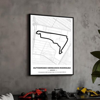 Uokvireni F1 Hermanos Rodriguez Poster (50x70cm)