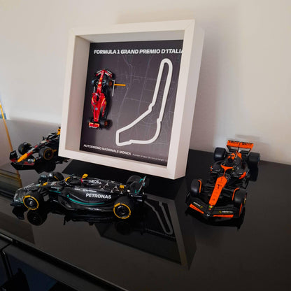 F1 Monza - D'Italia okvir: pleksiglas 3D staza s Formula 1 modelom