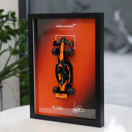 Lando Norris F1 okvir s McLaren (1:24) modelom (30x40cm)