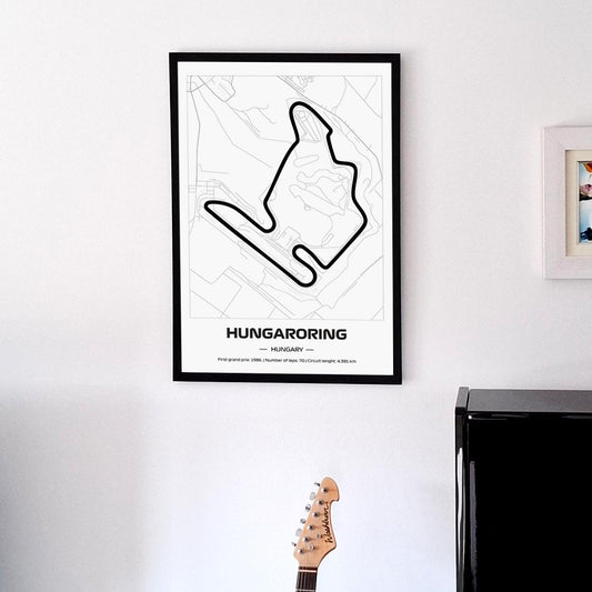 Uokvireni Hungaroring F1 Poster (50x70cm)