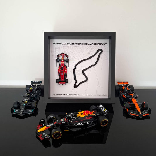 F1 Gran Premio Del Made In Italy okvir: 3D pleksiglas staza s Formula 1 modelom