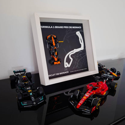 F1 Monaco okvir: pleksiglas 3D staza s Formula 1 modelom